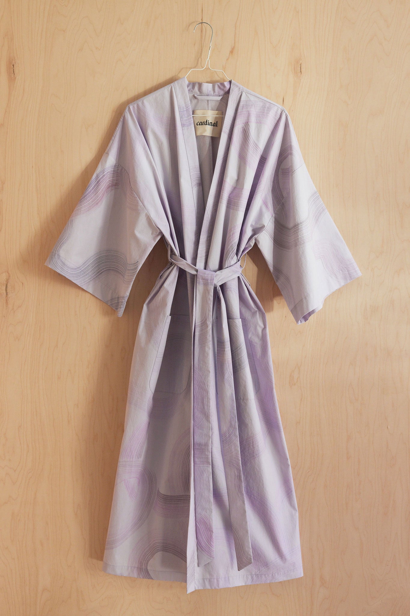 Cotton Robe / Twisted Rivers on Lilac